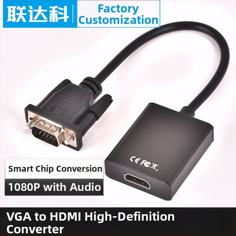 LIDACO VGA na HDMI pretvarač s audio, vanjskim napajanjem, 1080p, za projektor i TV