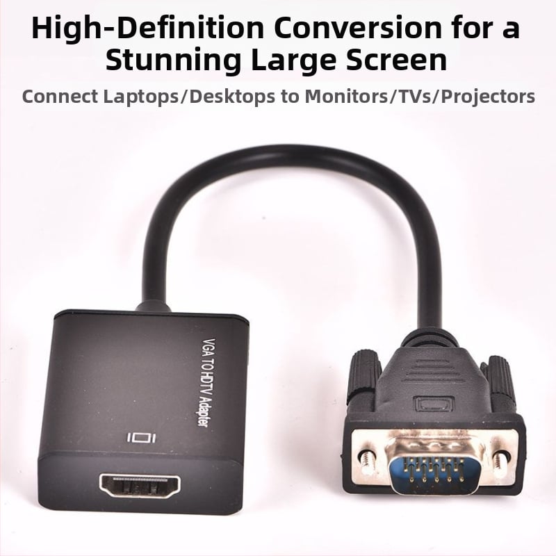 LIDACO VGA na HDMI pretvarač s audio, vanjskim napajanjem, 1080p, za projektor i TV
