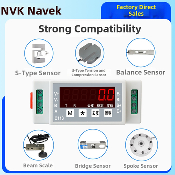 Transmițător de cântărire tip șină, RS-485, model C113, alimentare DC 12-24V