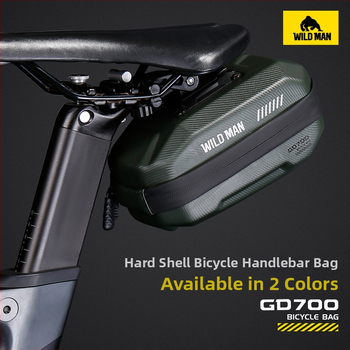 Taška na sedlo bicykla WILD MAN - PU+EVA+polyester; 0.8 L; model GD700; značka WILD MAN; na uloženie malých predmetov a gadgetov