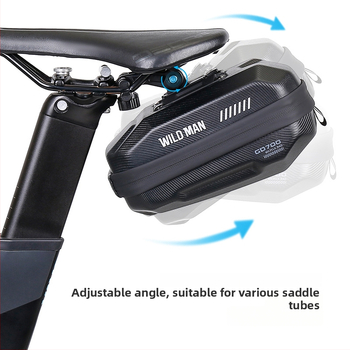 Taška na sedlo bicykla WILD MAN - PU+EVA+polyester; 0.8 L; model GD700; značka WILD MAN; na uloženie malých predmetov a gadgetov