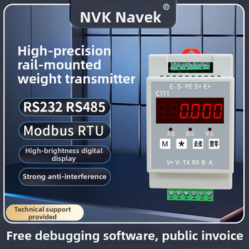 Navic Nk-c111 Váhový vysielač s rozhraním 485 Modbus a RS-232, napájanie 12–24 V, multifunkčný