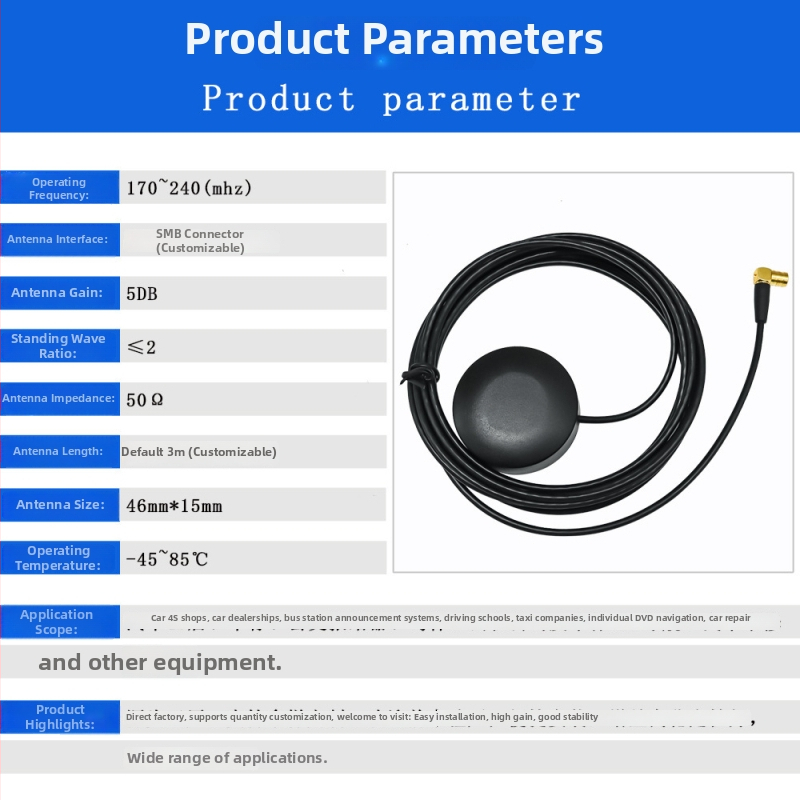 Auto FM anténa New Hongyu, vysoký zisk, vylepšený signál