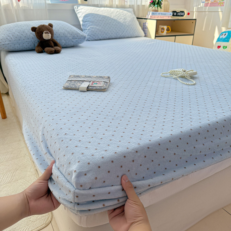 Navlaka za madrac od mliječnog velura s obodom šavom, reaktivno bojanje, 800–1000 g, moderni minimalistički stil