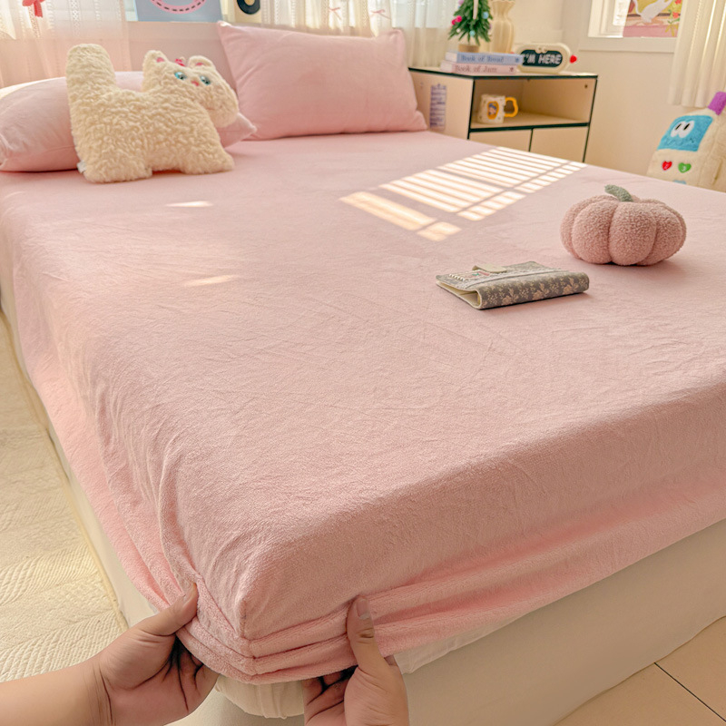 Navlaka za madrac od mliječnog velura s obodom šavom, reaktivno bojanje, 800–1000 g, moderni minimalistički stil