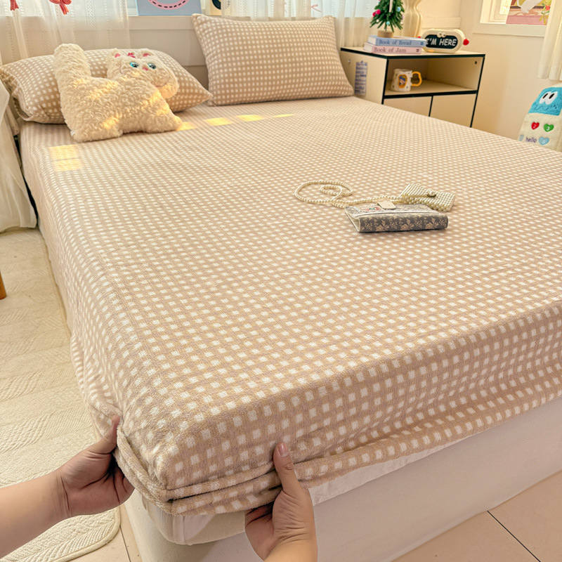 Navlaka za madrac od mliječnog velura s obodom šavom, reaktivno bojanje, 800–1000 g, moderni minimalistički stil