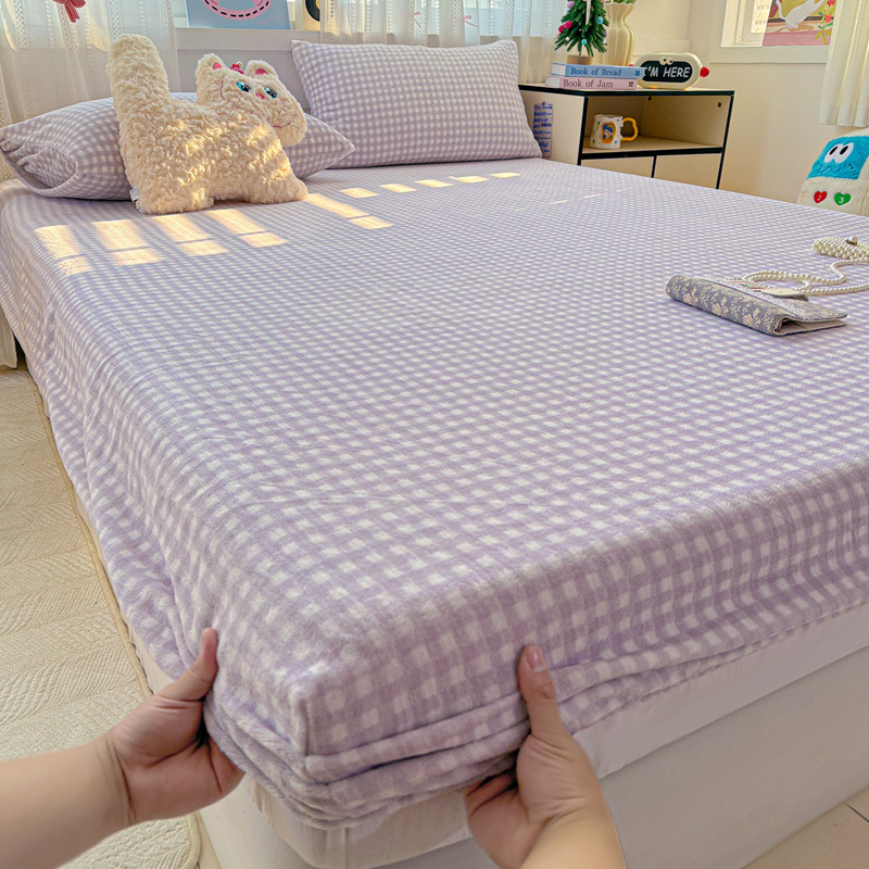 Navlaka za madrac od mliječnog velura s obodom šavom, reaktivno bojanje, 800–1000 g, moderni minimalistički stil