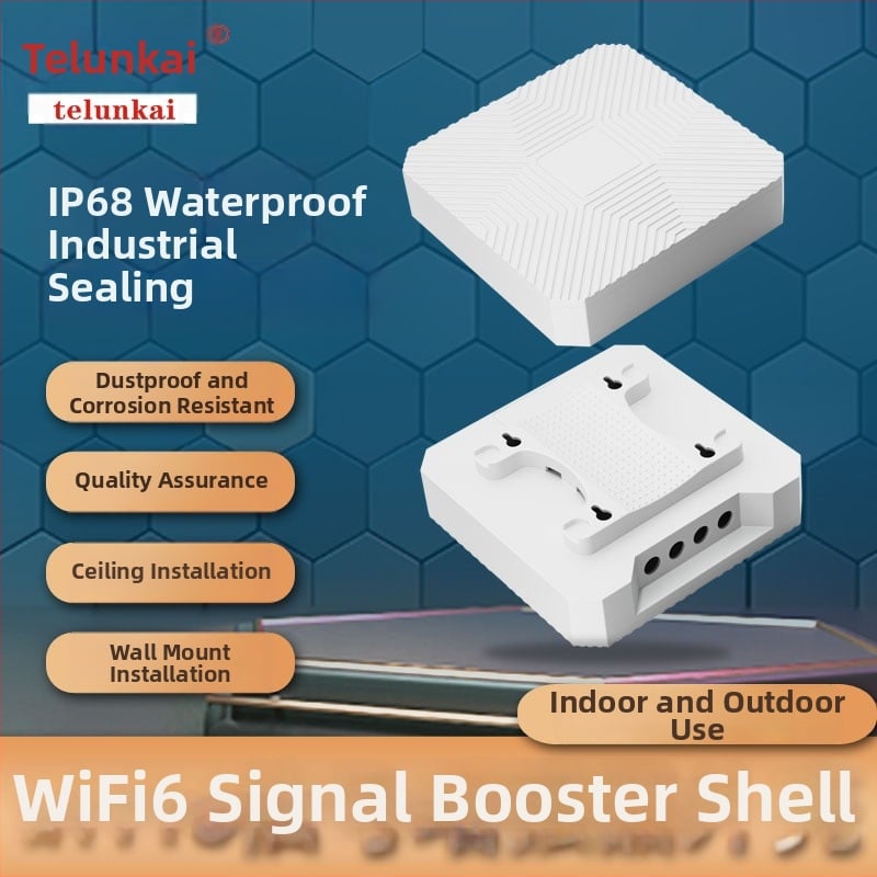 IP68 водоустойчив външен корпус за маршрутизатор, мощен усилвател, WiFi 6, ABS