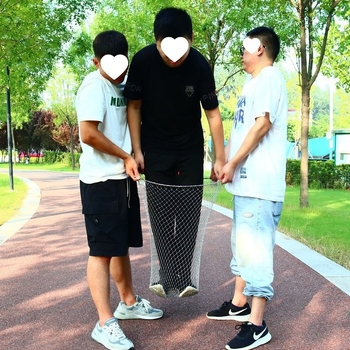 Сгъваема триъгълна глава за риболов с неръждаема стоманена обиколка на мрежата, улов за големи риби, фини отвори