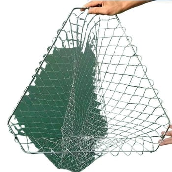 Сгъваема триъгълна глава за риболов с неръждаема стоманена обиколка на мрежата, улов за големи риби, фини отвори