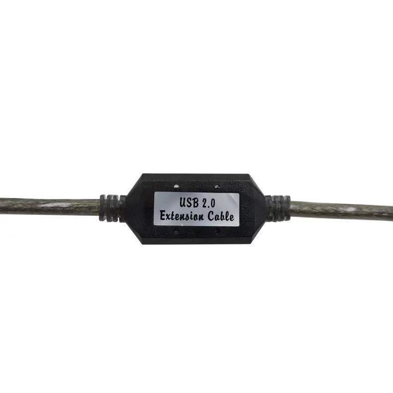 Kabel USB proširenja pisača s čipom za pojačanje signala, USB 2.0, crni