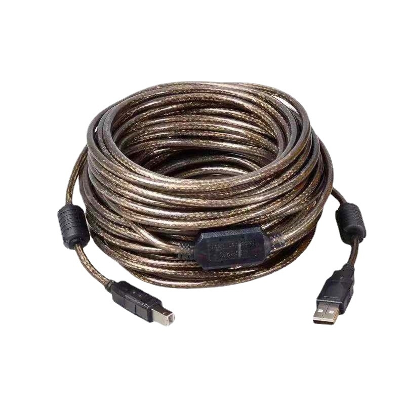 Kabel USB proširenja pisača s čipom za pojačanje signala, USB 2.0, crni