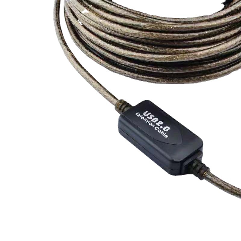 Kabel USB proširenja pisača s čipom za pojačanje signala, USB 2.0, crni