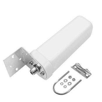 N-típusú női golyóantenna, omnidirekcionális, magas nyereség GSM/3G/4G LTE-hez, kültéri vízálló, 12 dBi, 698–960/1710–2700 MHz, 50 Ω, SWR ≤1.5, 5 V