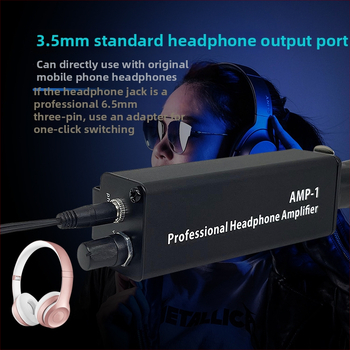 AMP-1 zosilňovač pre slúchadká s reguláciou hlasitosti, prenosný regulátor vstupu zvuku