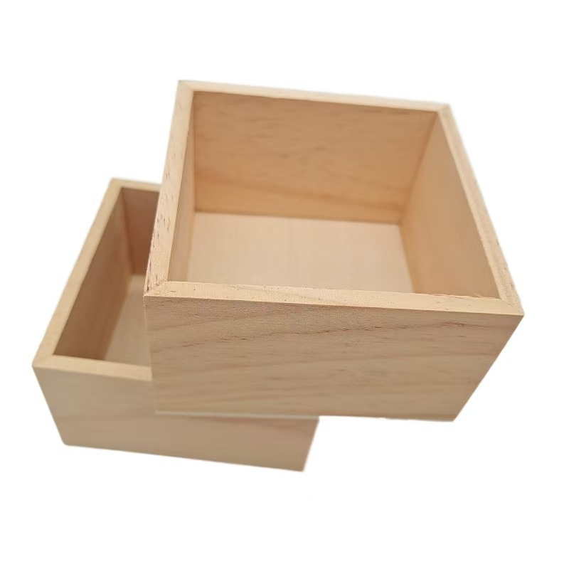 Drvena kutija za stolno skladištenje bez poklopca, pravokutni organizator, moderni minimalistički stil, model GH20250713, kapacitet 10, mogućnost prilagođenog logotipa