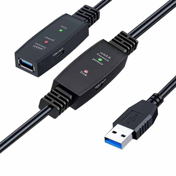 USB 3.0 produžni kabel sa pojačalom signala, muškarac–ženski spoj, bakreni vodič