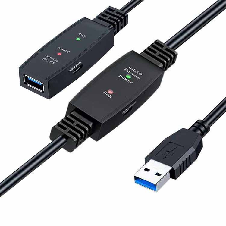 USB 3.0 produžni kabel sa pojačalom signala, muškarac–ženski spoj, bakreni vodič