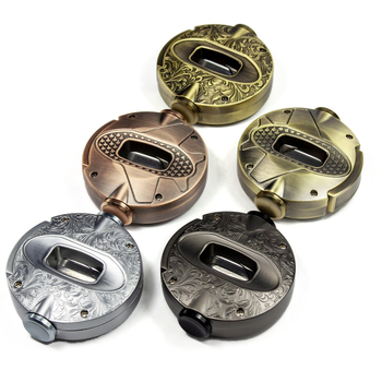 Okrugle cigarske škarice od nehrđajućeg čelika s V-oblikom oštrice, Somgar, nordijski stil, mogućnost prilagodbe, metalna konstrukcija, 100 komada u kutiji