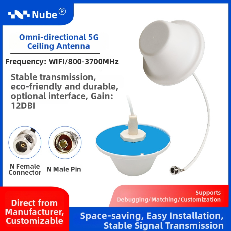 Nube Nu 5gxw 80-120-60 n Belső mennyezeti 5G antenna teljes sáv, 8 dBi, 700–3800 MHz, 50 Ω, SWR ≤ 1.5