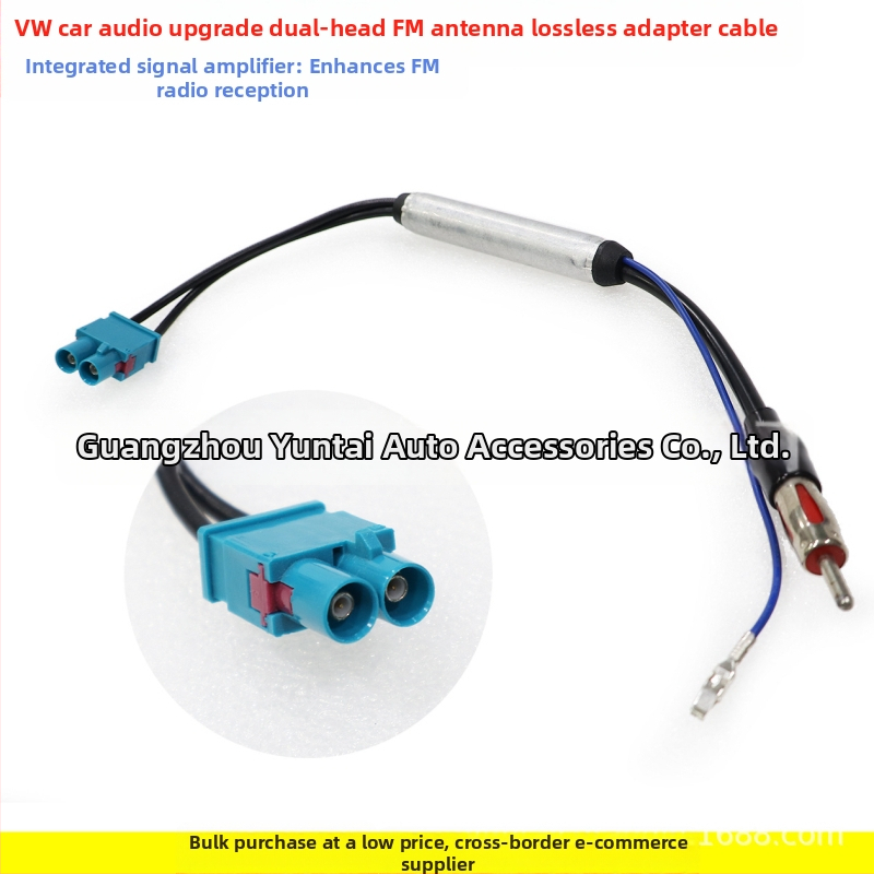 Autóhoz készült RF Fakra férfi csatlakozó erősítővel az antenna jel boosterhez — Réz, 0,02 kg, Evoresn/Yisen, kompatibilis Volkswagen/BMW/Audi