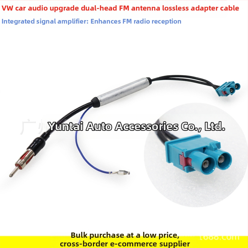 Autóhoz készült RF Fakra férfi csatlakozó erősítővel az antenna jel boosterhez — Réz, 0,02 kg, Evoresn/Yisen, kompatibilis Volkswagen/BMW/Audi