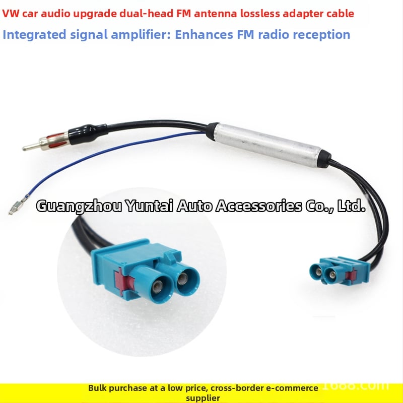 Autóhoz készült RF Fakra férfi csatlakozó erősítővel az antenna jel boosterhez — Réz, 0,02 kg, Evoresn/Yisen, kompatibilis Volkswagen/BMW/Audi