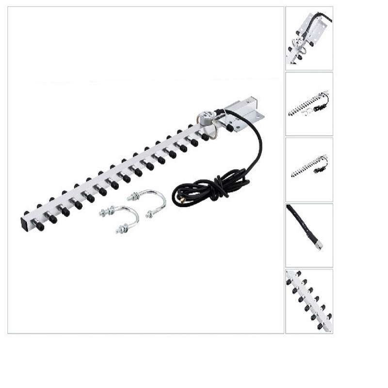 Külső 16-elemű Yagi antenna halcsont-dizájnnal a 2,4 GHz-es Wi-Fi jelekhez, AH-LINK AH-450M-2, 14 dBi nyereség, 2400-2500 MHz, 50 Ω, SWR ≤ 1.5, 3-5 V