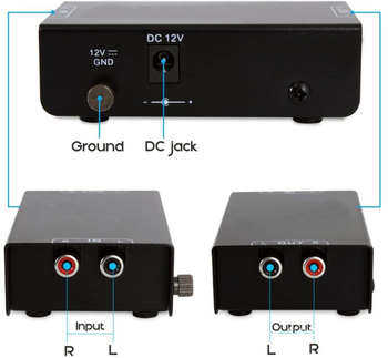 Φωνο προενισχυτής - N-AUDIO, στερεο ήχος εξόδου, τροφοδοσία DC12V, στερεο λειτουργία, ενίσχυτής σήματος για πικάπ