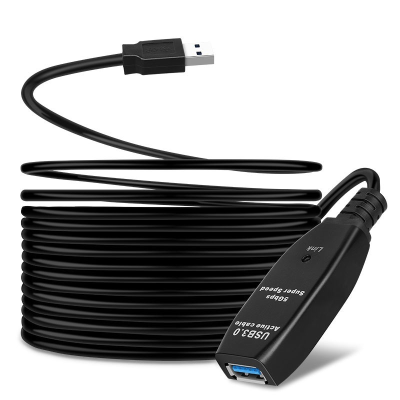USB 3.0 produžni kabel sa pojačanjem signala, muško–ženski priključak, za videokonferencije, napajani