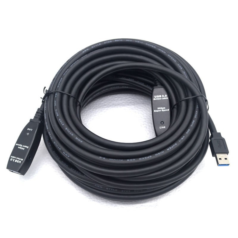 USB 3.0 produžni kabel sa pojačanjem signala, muško–ženski priključak, za videokonferencije, napajani