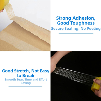 Bandă de ambalare cu film BOPP, adeziv pe bază de apă, aderență puternică, bună rezistență