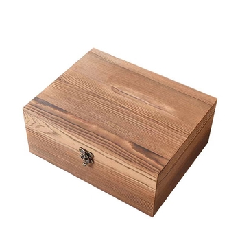 Drevená obdĺžniková skladovacia škatulka, prirodzené drevo, gravírovanie, možnosť tlače loga, prispôsobiteľné vnútro, model 96