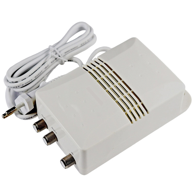 Földi hullámú digitális TV-jel erősítő, beltéri/kültéri használatra, többcsatornás, magas jelerősítés, teljes specifikációkkal