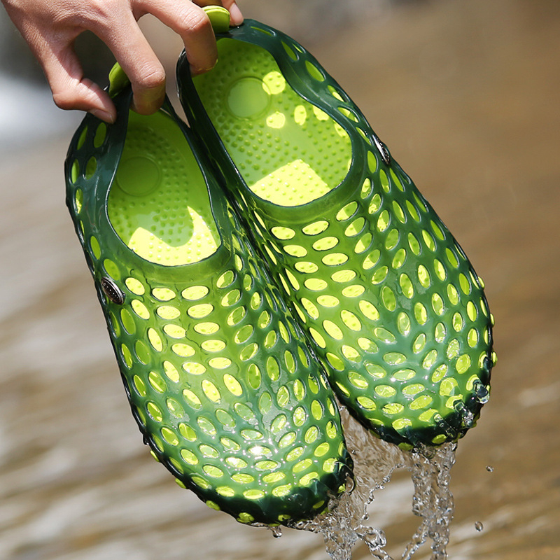 Sandale jelly pentru bărbați – PU partea superioară, talpă din cauciuc, stil plajă, respirabile