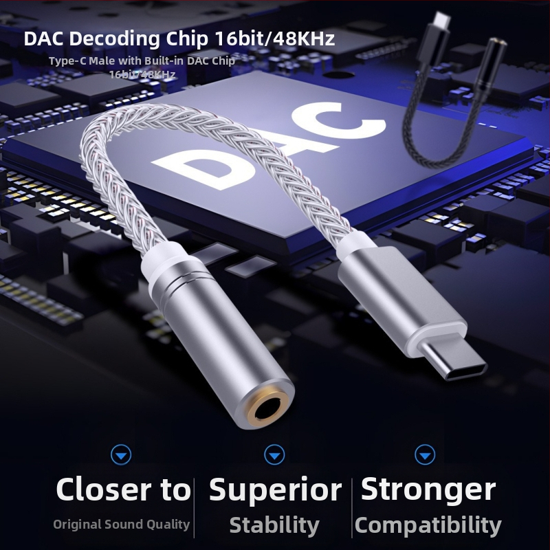 Type-C na 3,5 mm audio adaptér pre USB-C zariadenia - HD stereo zvuk