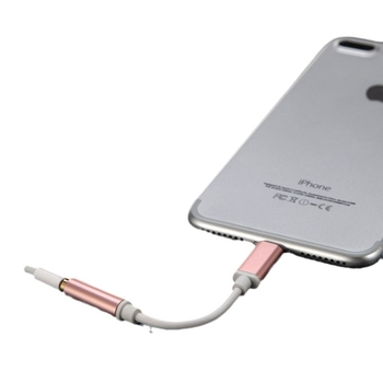 Adaptor Lightning către 3.5mm pentru iPhone 7, aliaj de aluminiu, compatibil Apple