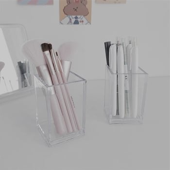 Cutie de depozitare pentru birou din acril clar, model fy00365, capacitate 1 L, stil modern minimalist, pentru organizare