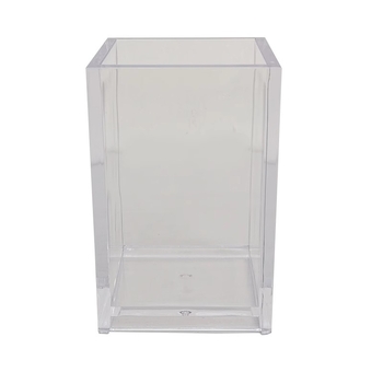 Cutie de depozitare pentru birou din acril clar, model fy00365, capacitate 1 L, stil modern minimalist, pentru organizare