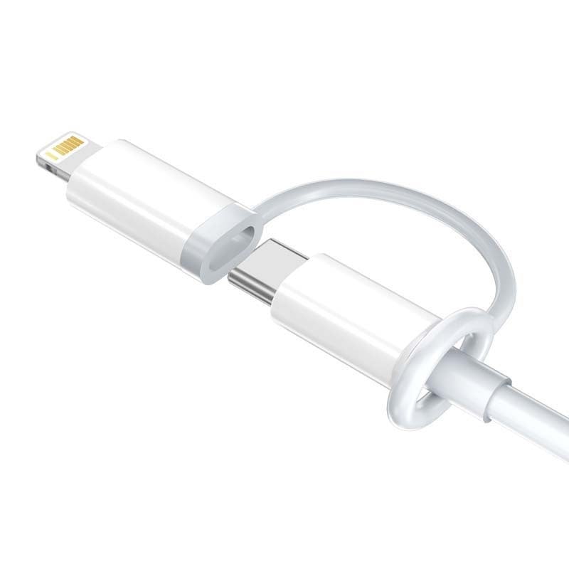 Adaptor OTG wireless Type-C femel către Lightning pentru iPhone cu cablu USB două-in-unu (1 m)