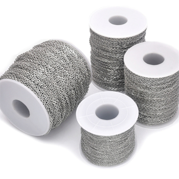 Șir O din oțel inoxidabil cu design plat în cruce, electroplatat, 100 m pe rolă