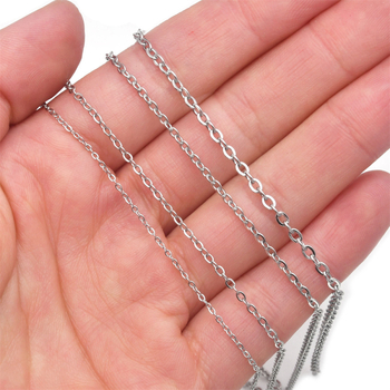 Șir O din oțel inoxidabil cu design plat în cruce, electroplatat, 100 m pe rolă