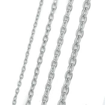 Șir O din oțel inoxidabil cu design plat în cruce, electroplatat, 100 m pe rolă