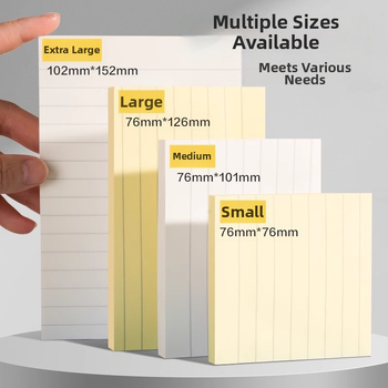 Note adezive Deli cu linii orizontale, 100 coli, pentru elevi, BT300 BT301 BT302 BT303, ambalaj de bază