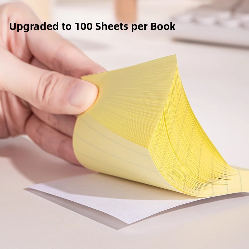 Note adezive Deli cu linii orizontale, 100 coli, pentru elevi, BT300 BT301 BT302 BT303, ambalaj de bază