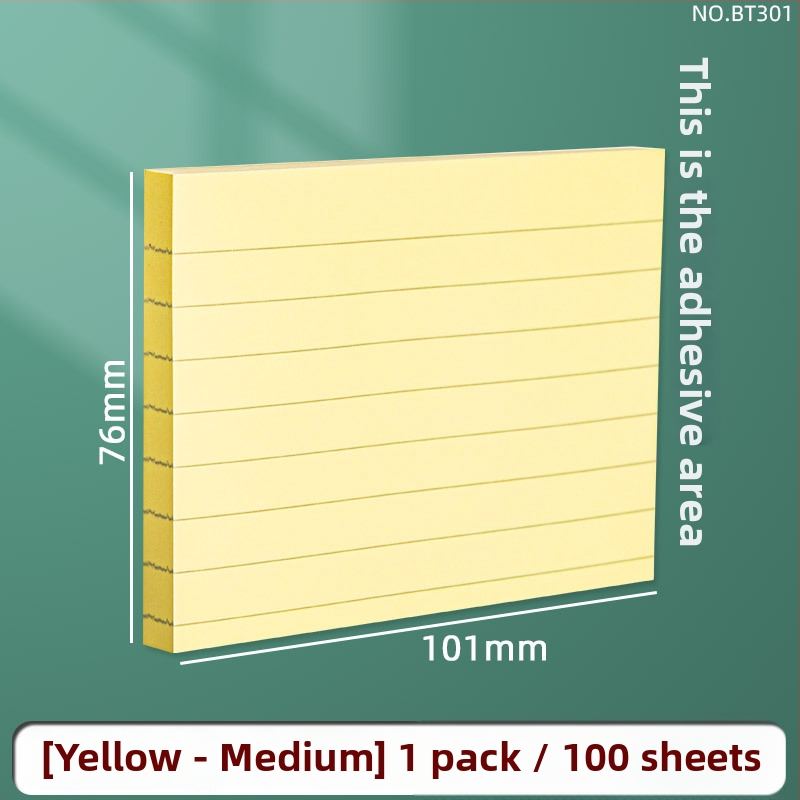 Note adezive Deli cu linii orizontale, 100 coli, pentru elevi, BT300 BT301 BT302 BT303, ambalaj de bază