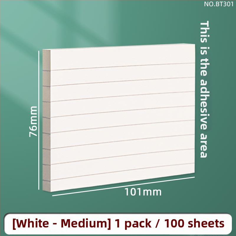 Note adezive Deli cu linii orizontale, 100 coli, pentru elevi, BT300 BT301 BT302 BT303, ambalaj de bază