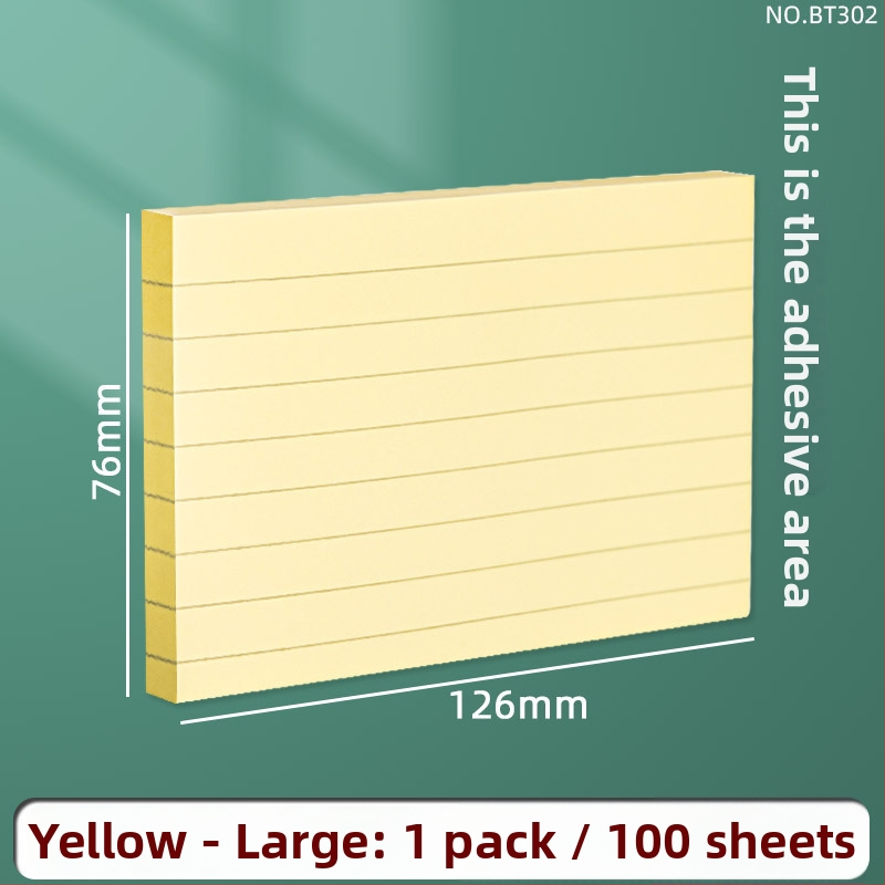 Note adezive Deli cu linii orizontale, 100 coli, pentru elevi, BT300 BT301 BT302 BT303, ambalaj de bază