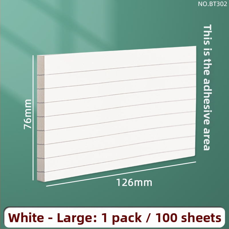 Note adezive Deli cu linii orizontale, 100 coli, pentru elevi, BT300 BT301 BT302 BT303, ambalaj de bază