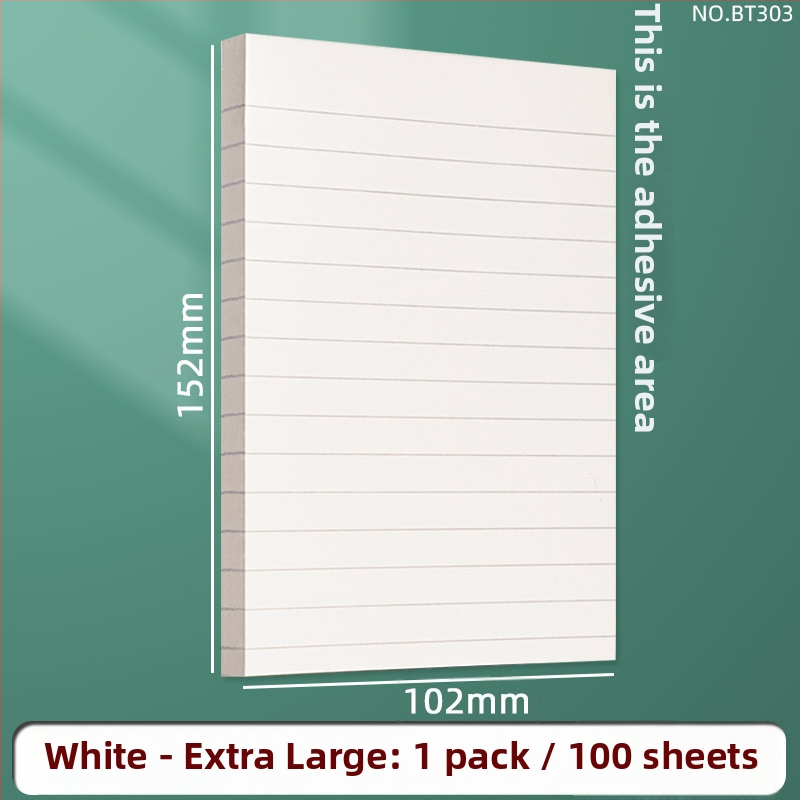 Note adezive Deli cu linii orizontale, 100 coli, pentru elevi, BT300 BT301 BT302 BT303, ambalaj de bază